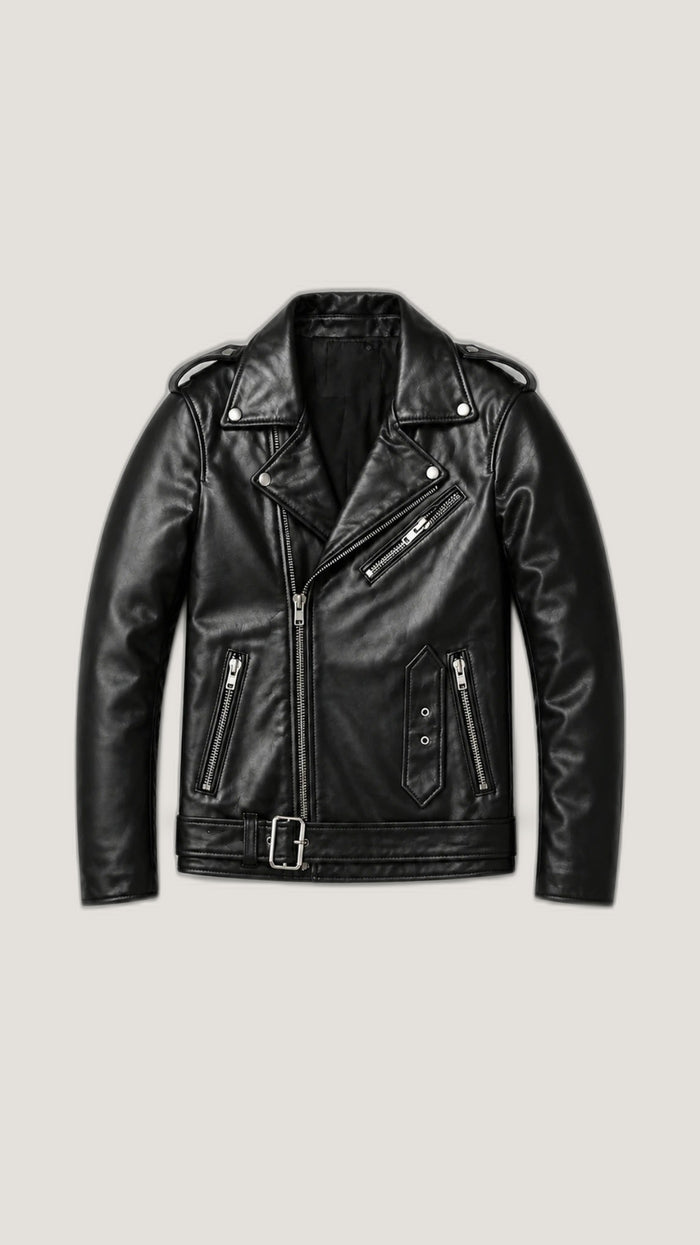 Double Rider Biker Jacket — 100% Genuine Leather